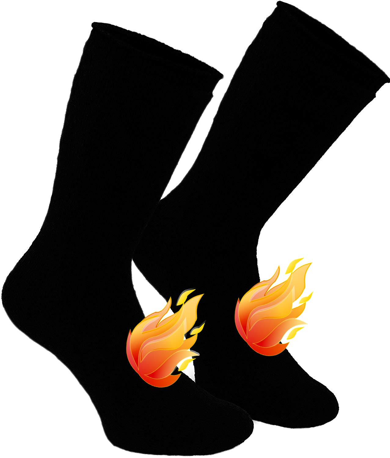 2-Pack BRUBAKER Thermal Socks for Women & Men - Ultra Warm Winter Socks with Heat-Trapping Insulation Fibers - Perfect for Skiing, Hiking & Cold Weather Activities