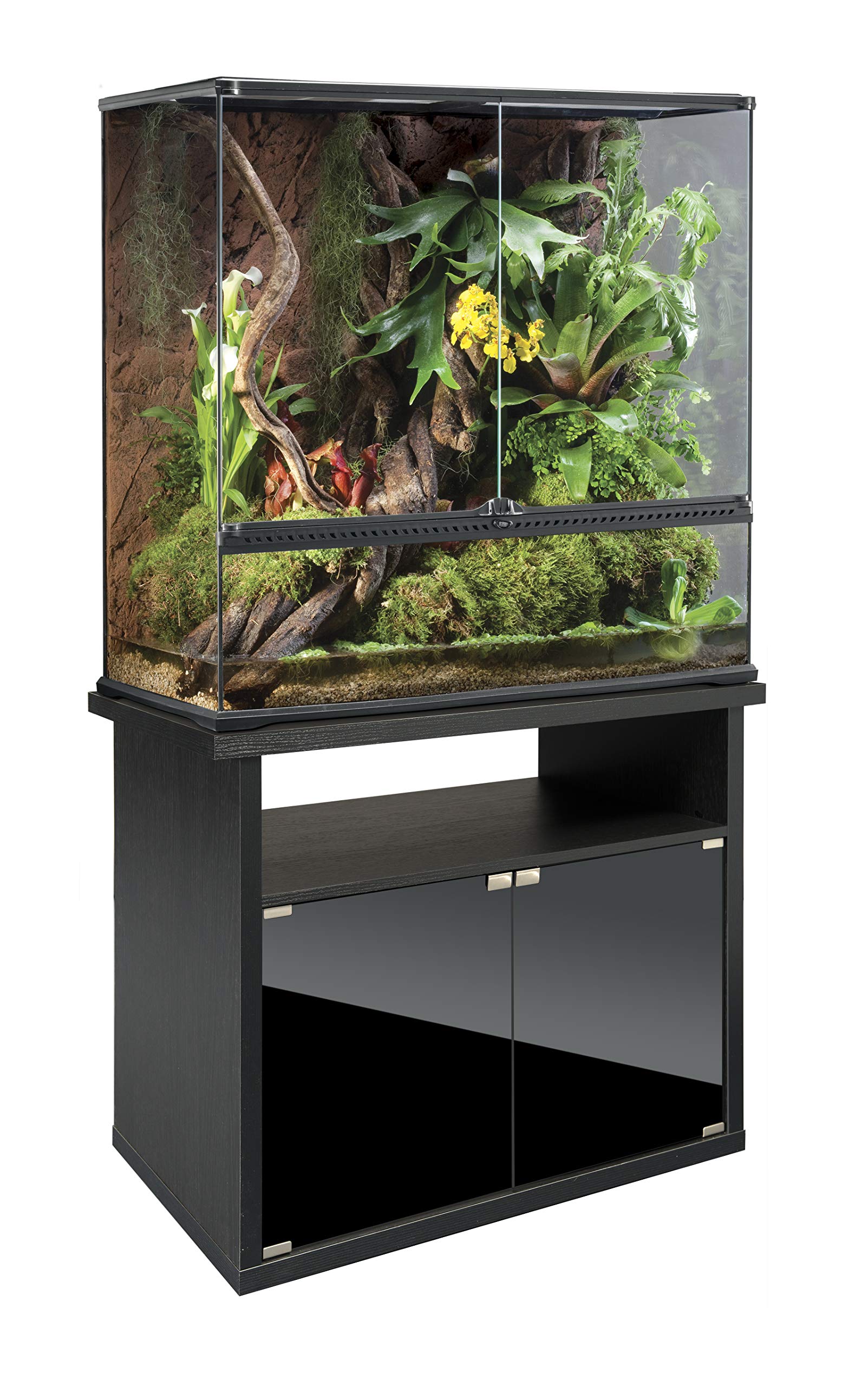 Exo Terra PT2708 Large Terrarium Cabinet Stand for Reptiles & Amphibians - Perfect for Home, Office or Classroom Reptile Habitat Setup