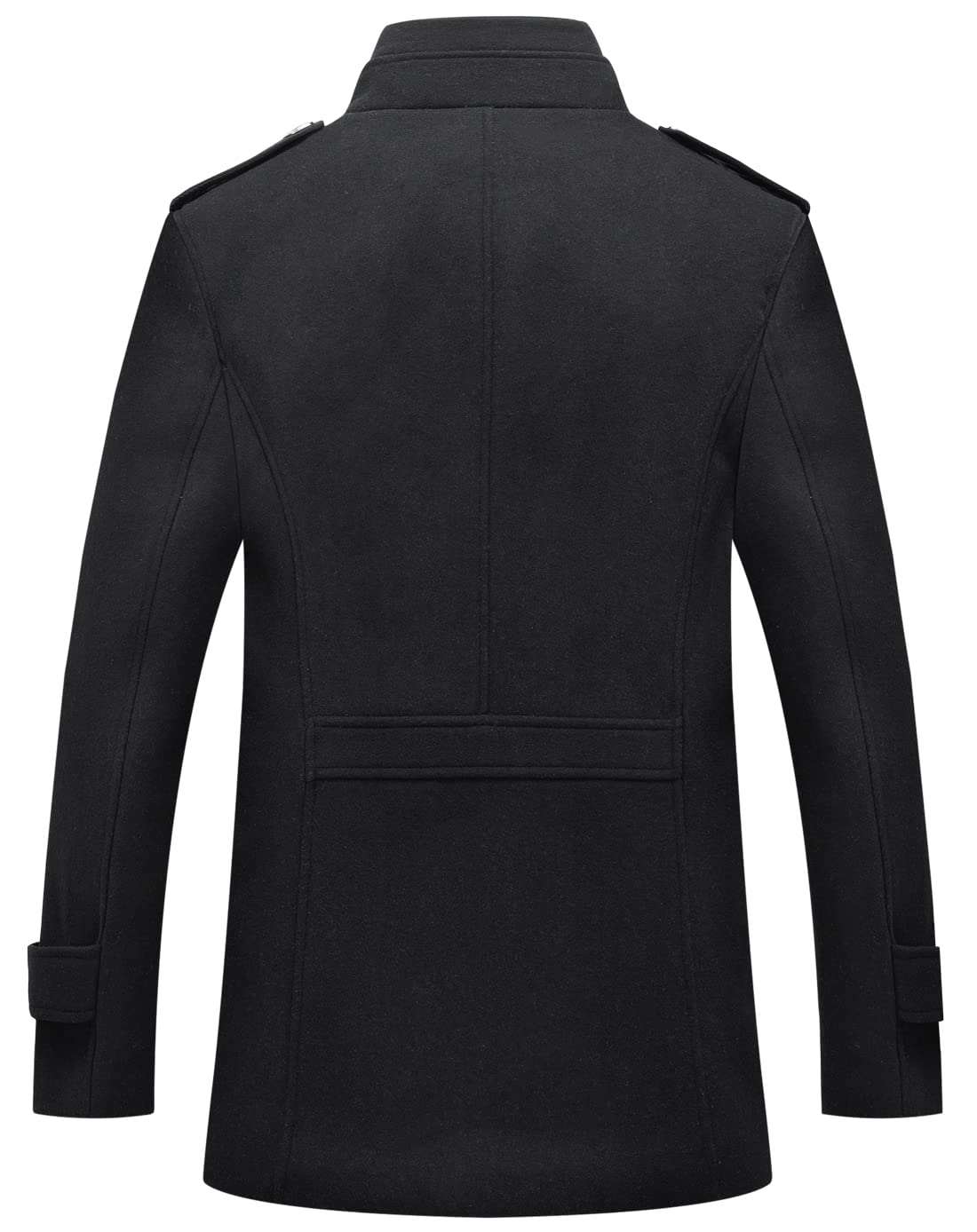 Stylish Men's Winter Wool Blend Single Breasted Military Peacoat Jacket - Warm & Fashionable Outerwear for Cold Weather, Work, and Casual Outings