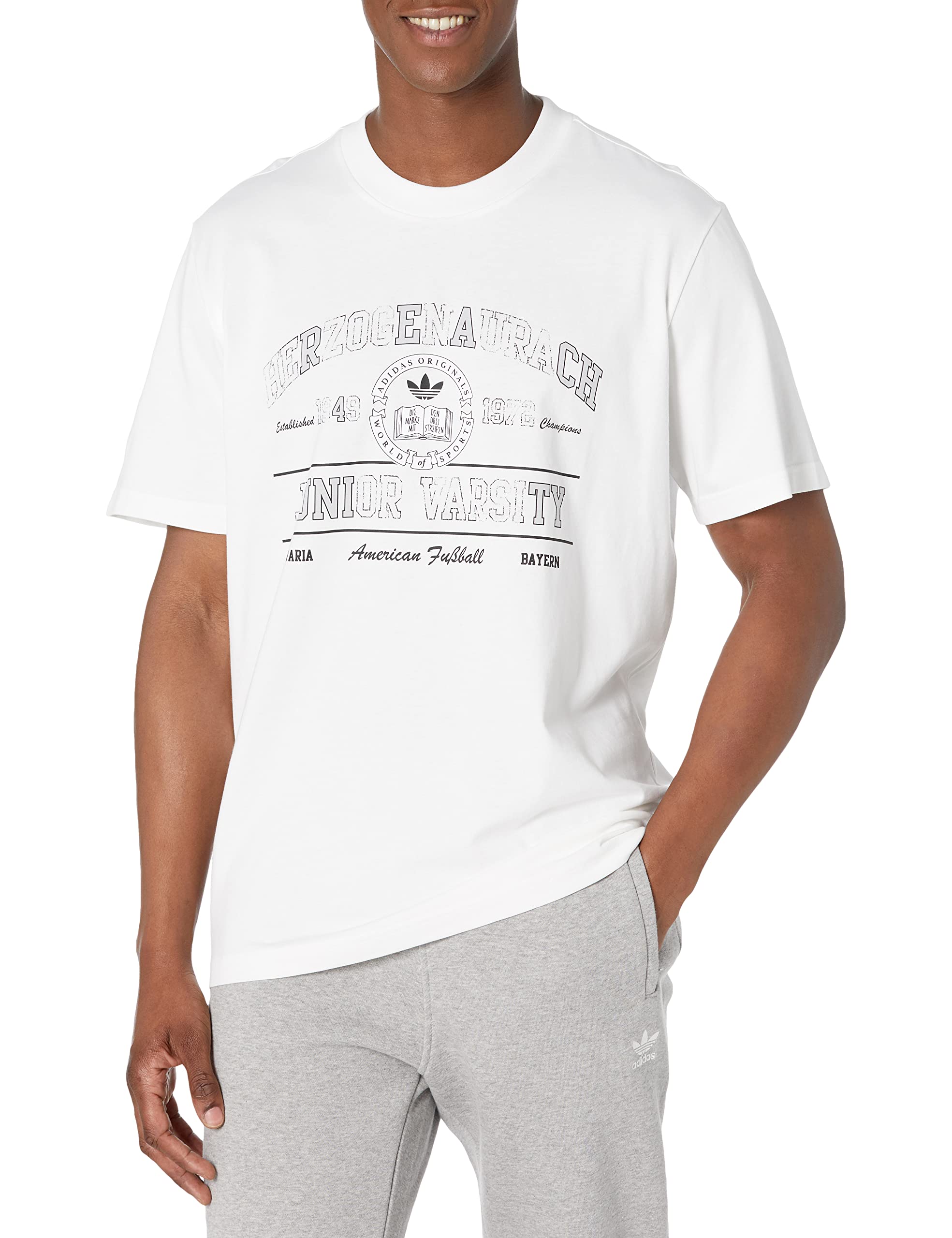adidas Originals Men's College Tee - Classic Cotton Short Sleeve T-Shirt for Casual Wear, Street Style & Everyday Outfits