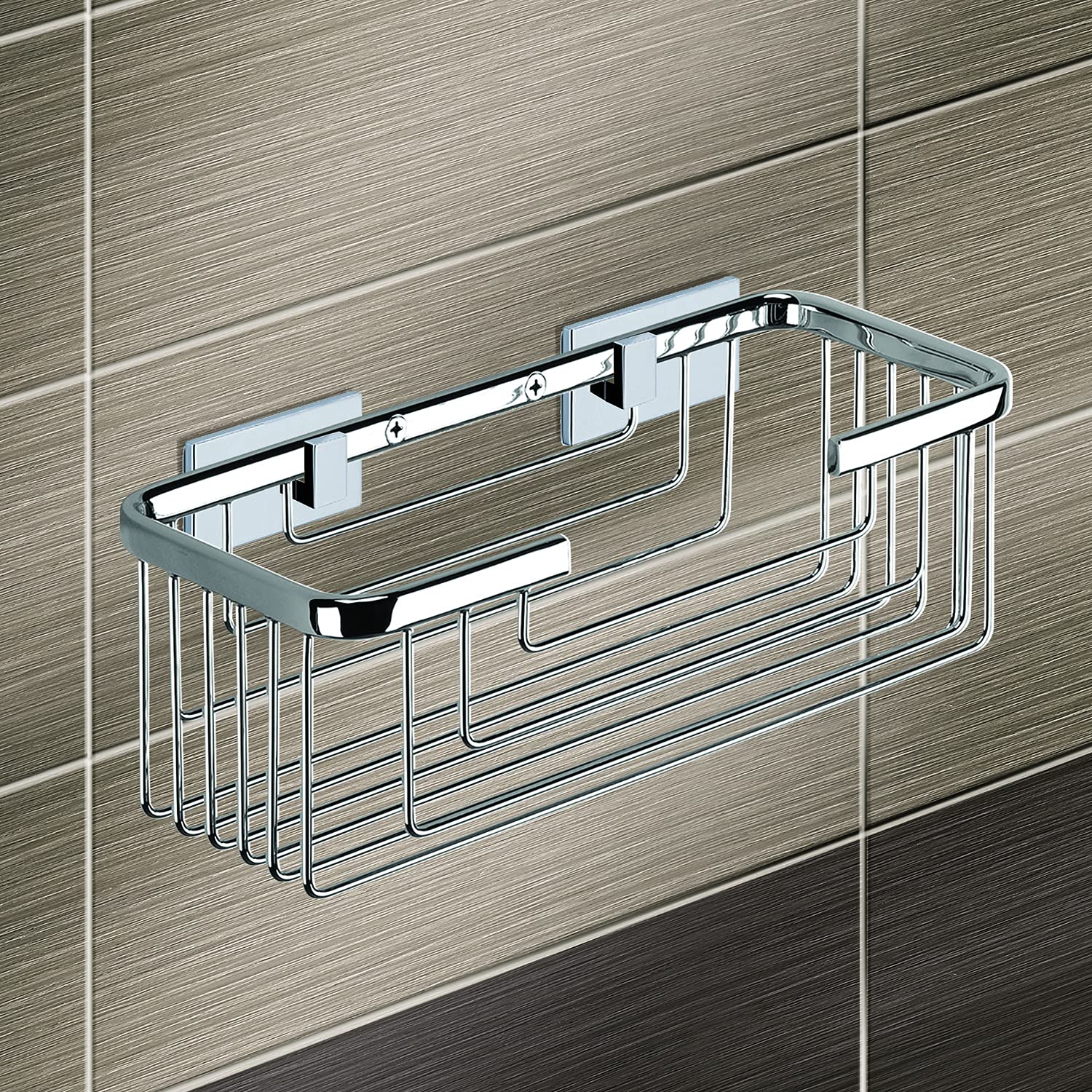Gedy Nameeks 2419-13 Stainless Steel Wire Double Soap Dish Holder - Rustproof Bathroom Organizer for Shower, Sink & Countertop Storage