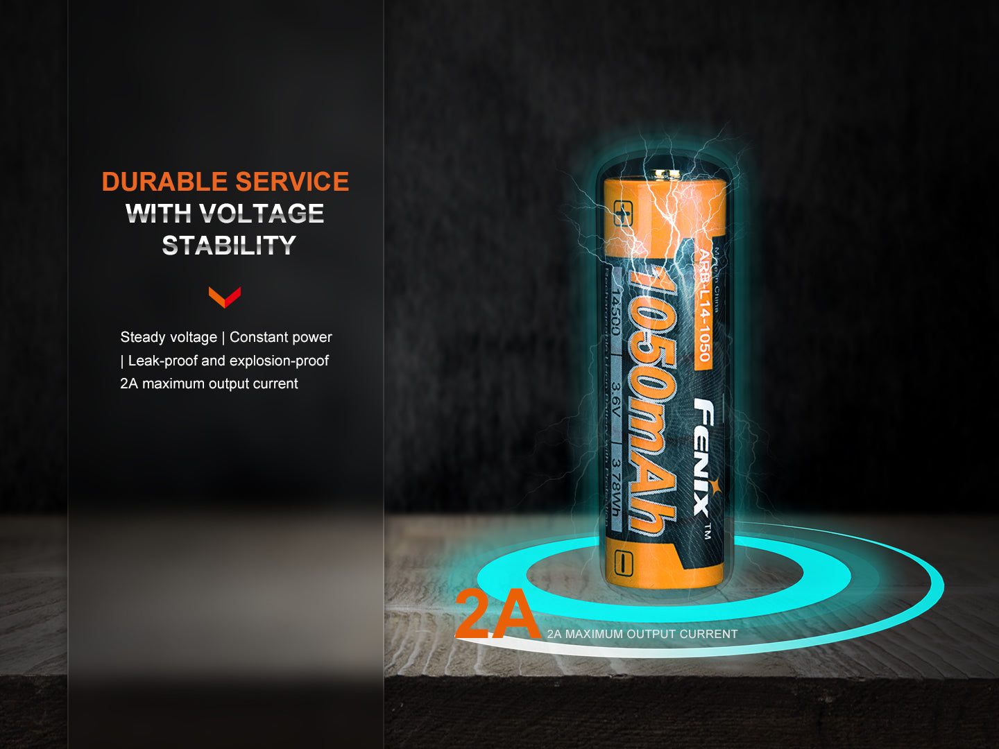 Fenix ARB L14 1050mAh 3.6V USB Rechargeable Lithium-ion AA Battery - Perfect for Flashlights, Cameras & Emergency Kits