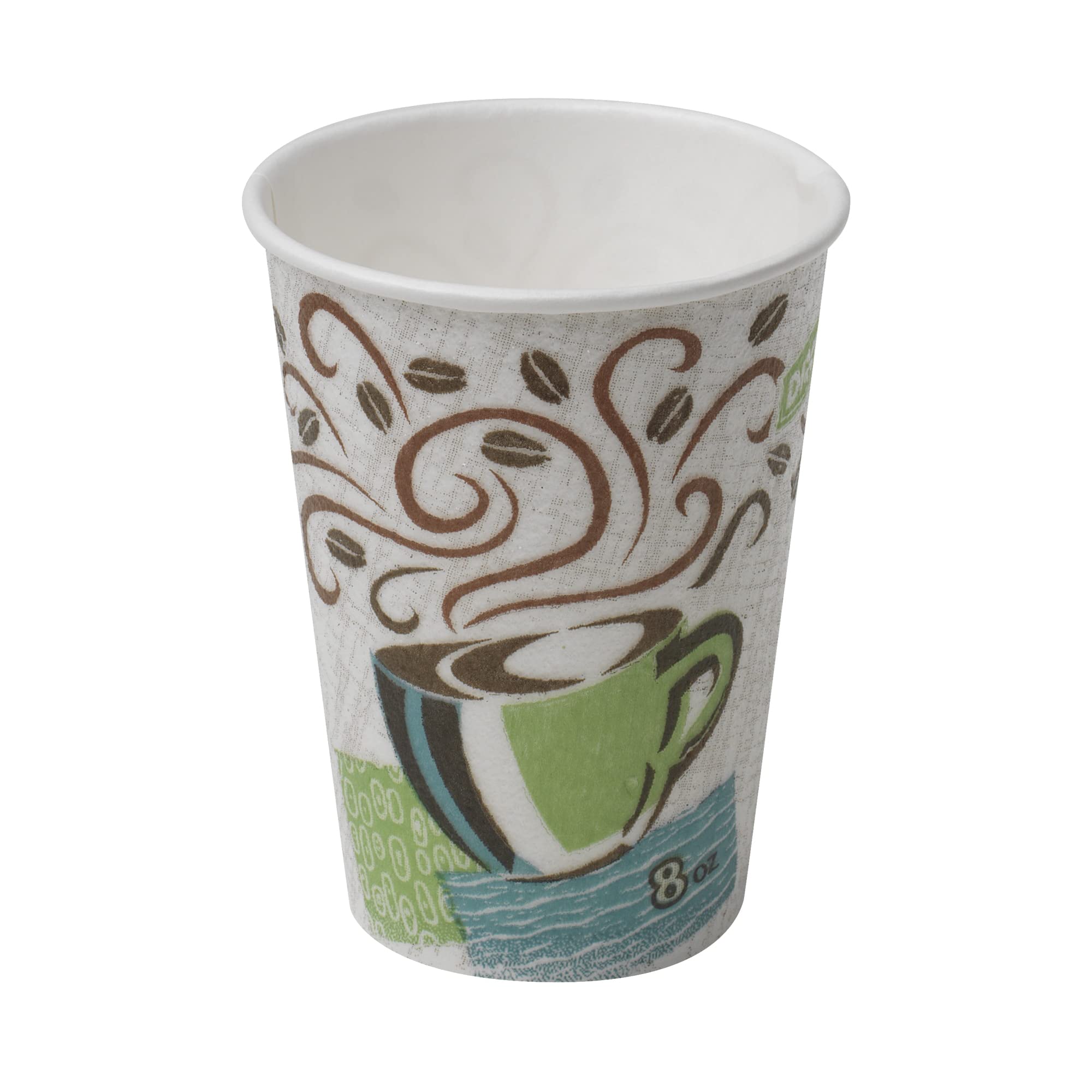 Dixie PerfecTouch Insulated Paper Cups - 8 Oz Coffee Haze (Pack of 1,000) | Hot & Cold Beverage Cups for Coffee, Tea, Office, Cafes & Parties