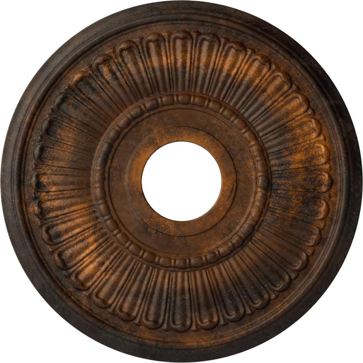 Ekena Millwork CM16MLRUS 16-Inch Hand-Painted Rust Ceiling Medallion - 3 5/8