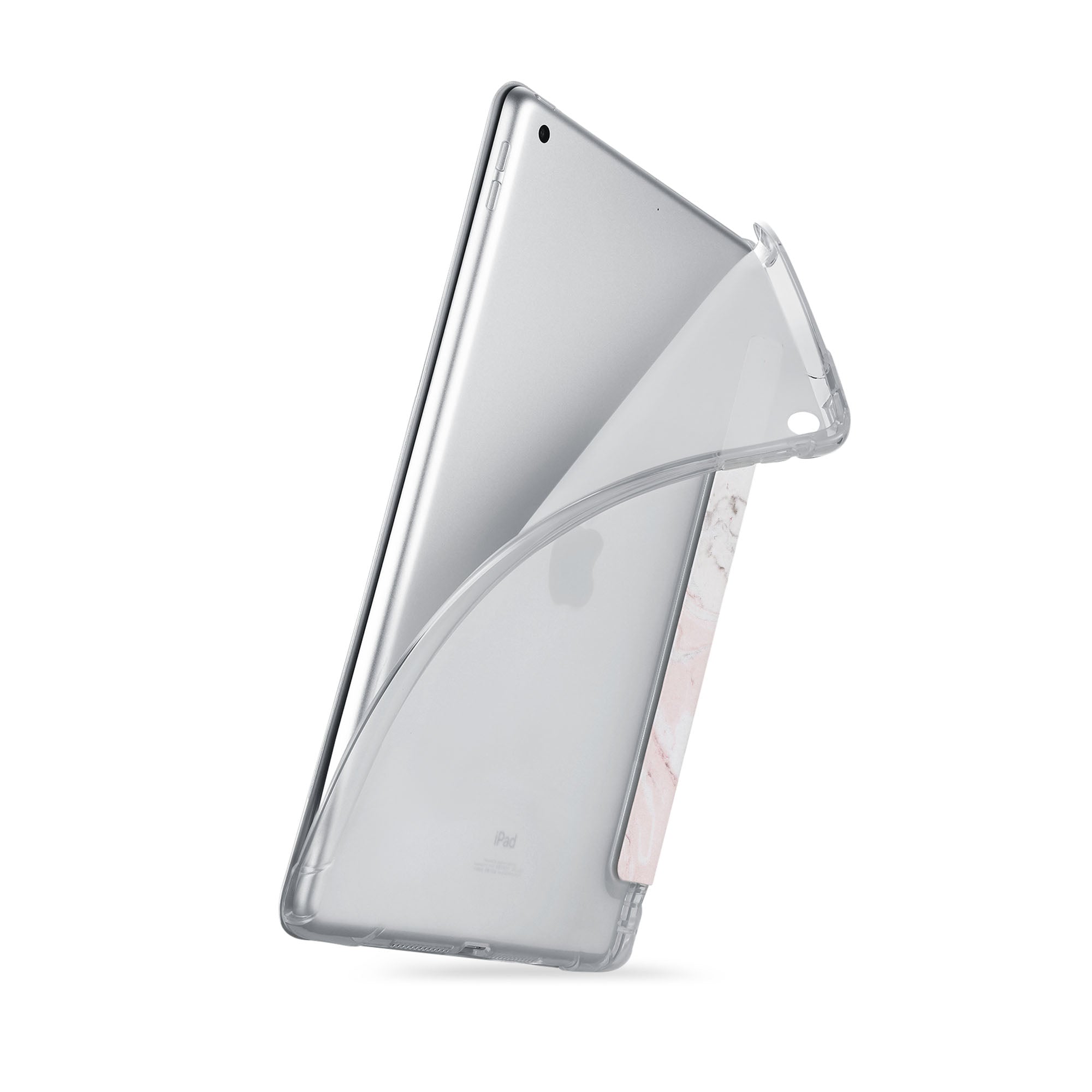 Premium Pink Marble iPad See-Through Case - Slim Protective Cover for iPad Air/Pro, Stylish & Durable - Perfect for Work, School & Travel