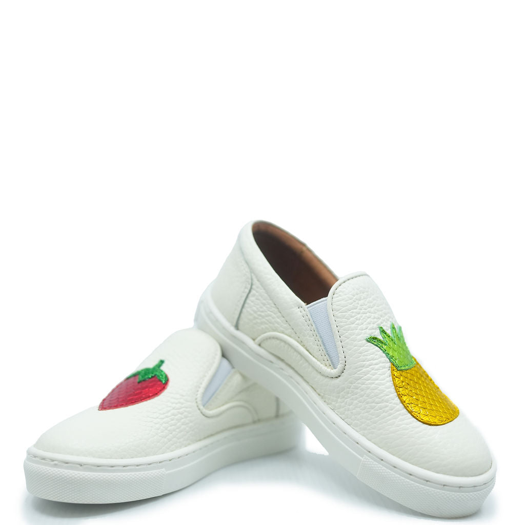 Atlanta Moccasin Slip-On Sneakers for Women - White Pebbled Leather Casual Shoes | Comfortable Loafers for Walking, Work & Everyday Wear