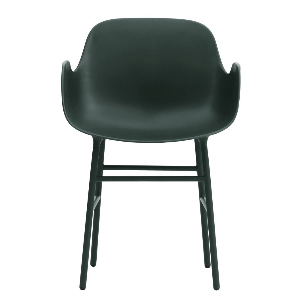 Modern Form Armchair with Sturdy Metal Legs - Stylish & Comfortable Seating for Living Room, Office, or Lounge Areas