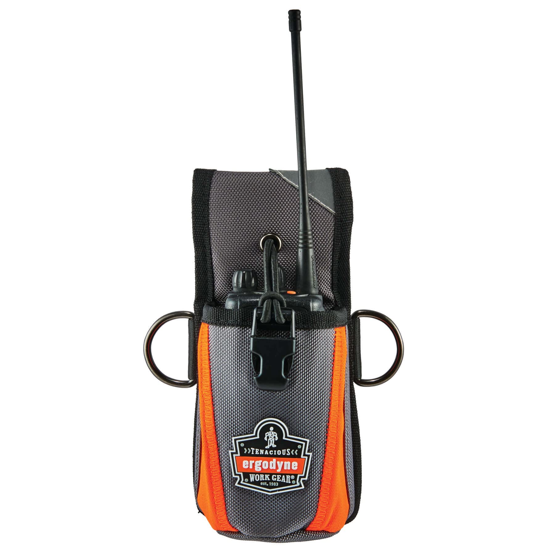 Ergodyne Arsenal 5561 Small Tool & Radio Holster Pouch - Gray | Durable Utility Belt Pouch for Construction, Landscaping & Outdoor Work