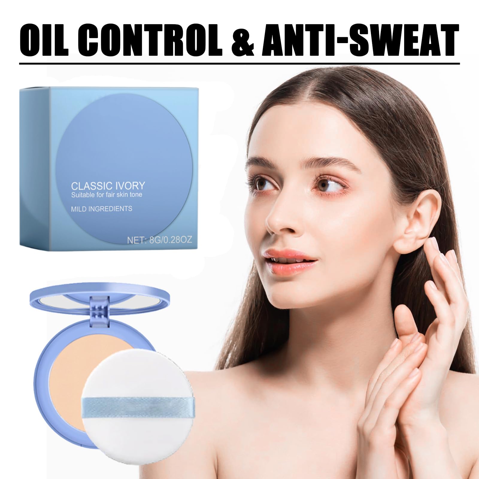 GAGK Matte Perfection Pressed Powder - Oil Control & Wet/Dry Powder for Flawless Finish (Shades 02 & 03) | Ideal for Daily Makeup, Touch-Ups & Oily Skin Care