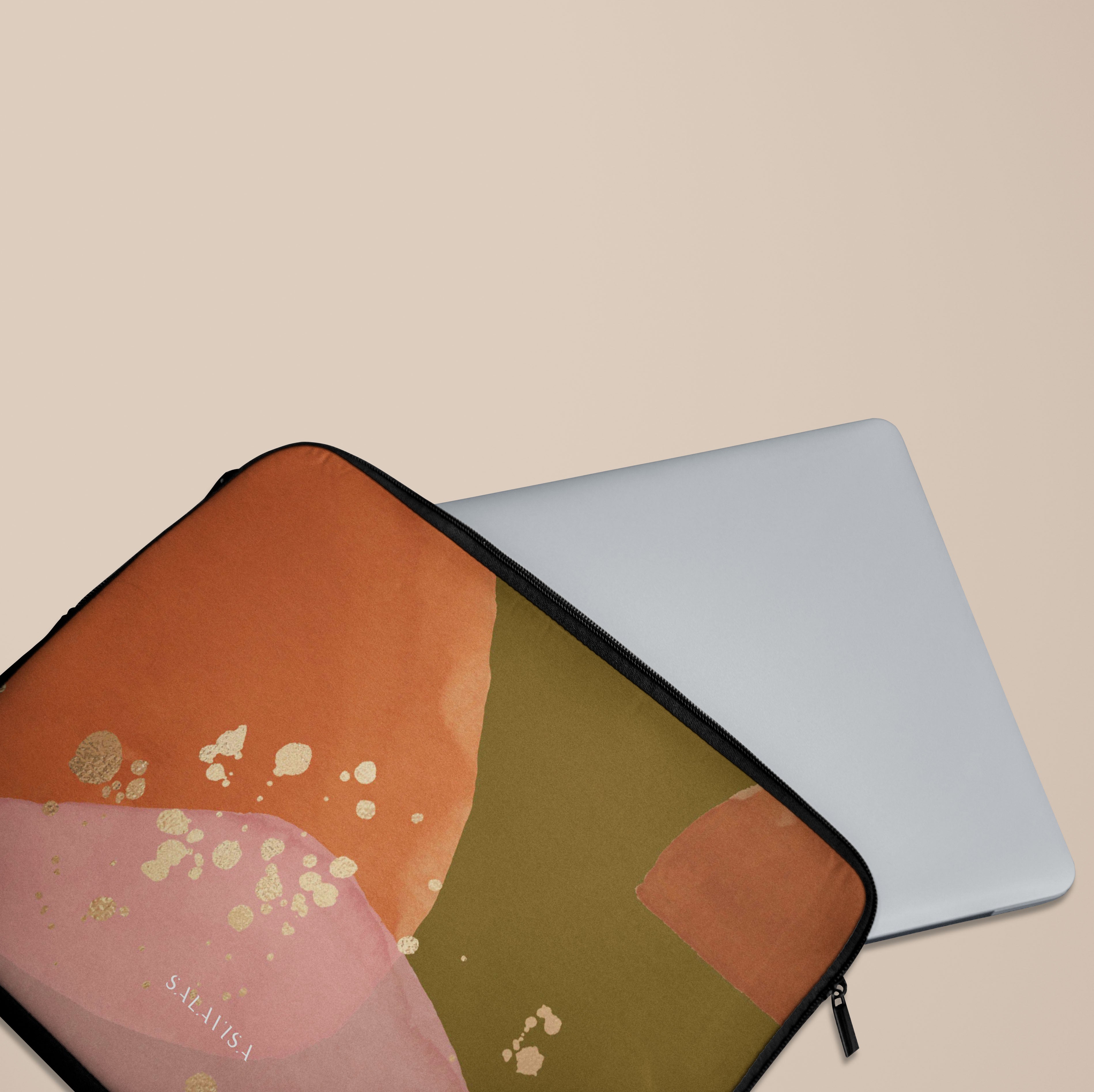 Olive Green Watercolor Laptop Sleeve Case - 13 Inch 14 Inch 15 Inch MacBook Air Pro Protective Cover - Perfect for Work, Travel & School Accessories