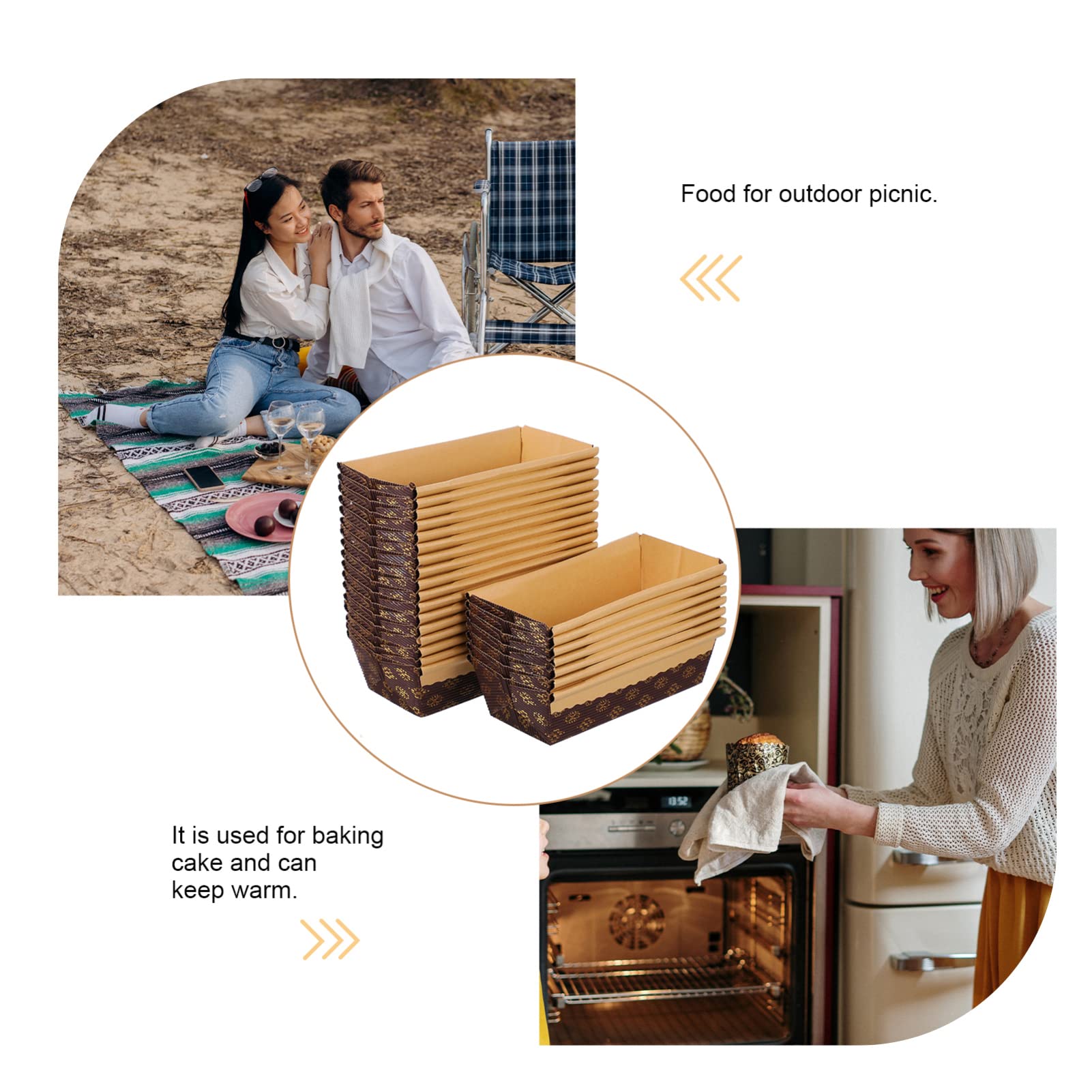 Alipis 25-Pack Disposable Corrugated Paper Bread Loaf Pans - Eco-Friendly Recyclable Baking Pans for Quick Bread, Pumpkin Bread & Pastries - Perfect for Home Baking, Bakery Shops & Holiday Treats