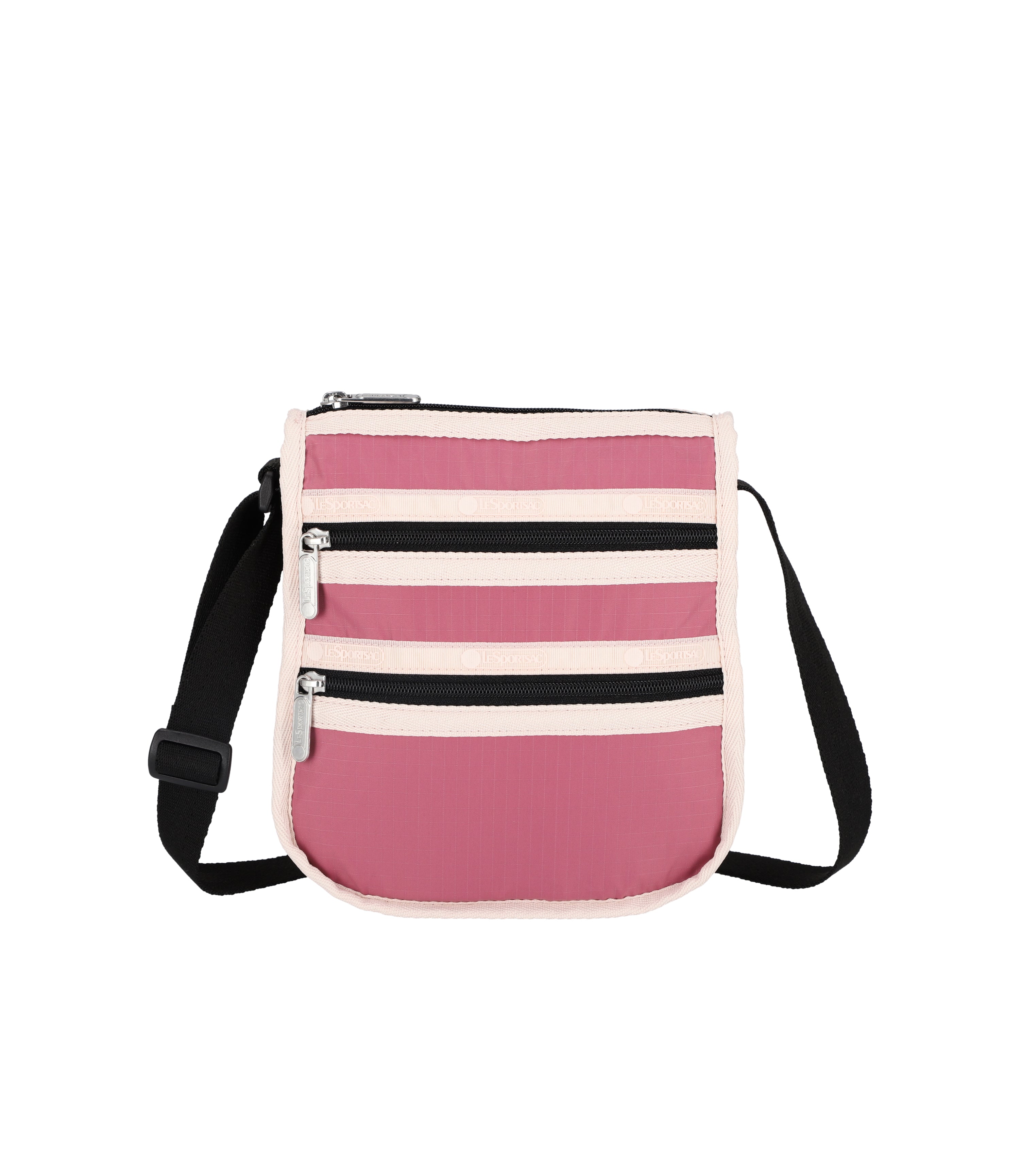 Medium 3-Zip Crossbody Bag for Women - Stylish & Secure Hands-Free Purse for Travel, Shopping & Everyday Use