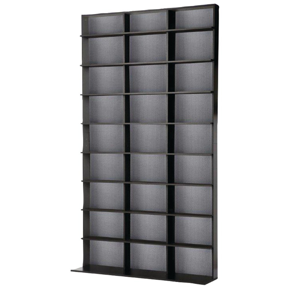 Atlantic Elite Large Media Storage Cabinet - Holds 837 CDs, 630 Blu-Rays, 531 DVDs, 624 PS3/PS4 or 528 Wii Games with 9 Fixed Shelves - Black (PN35435742) | Perfect for Game Rooms, Home Theaters & Office Organization