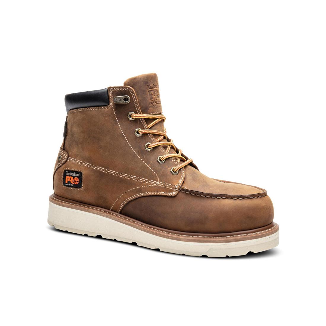Gridworks Unisex 6 Inch Alloy Toe Waterproof Work Boots - Steel Toe Safety Shoes for Men & Women - Slip Resistant, Comfortable for Construction, Warehouse & Outdoor Work