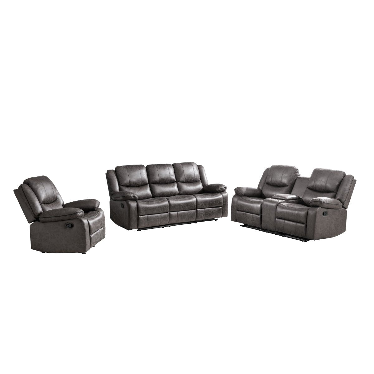 Everett Rocker Recliner Chair - Comfortable Leather Rocking Recliner with Padded Seat & Backrest - Perfect for Living Room, Nursery, or Bedroom Relaxation