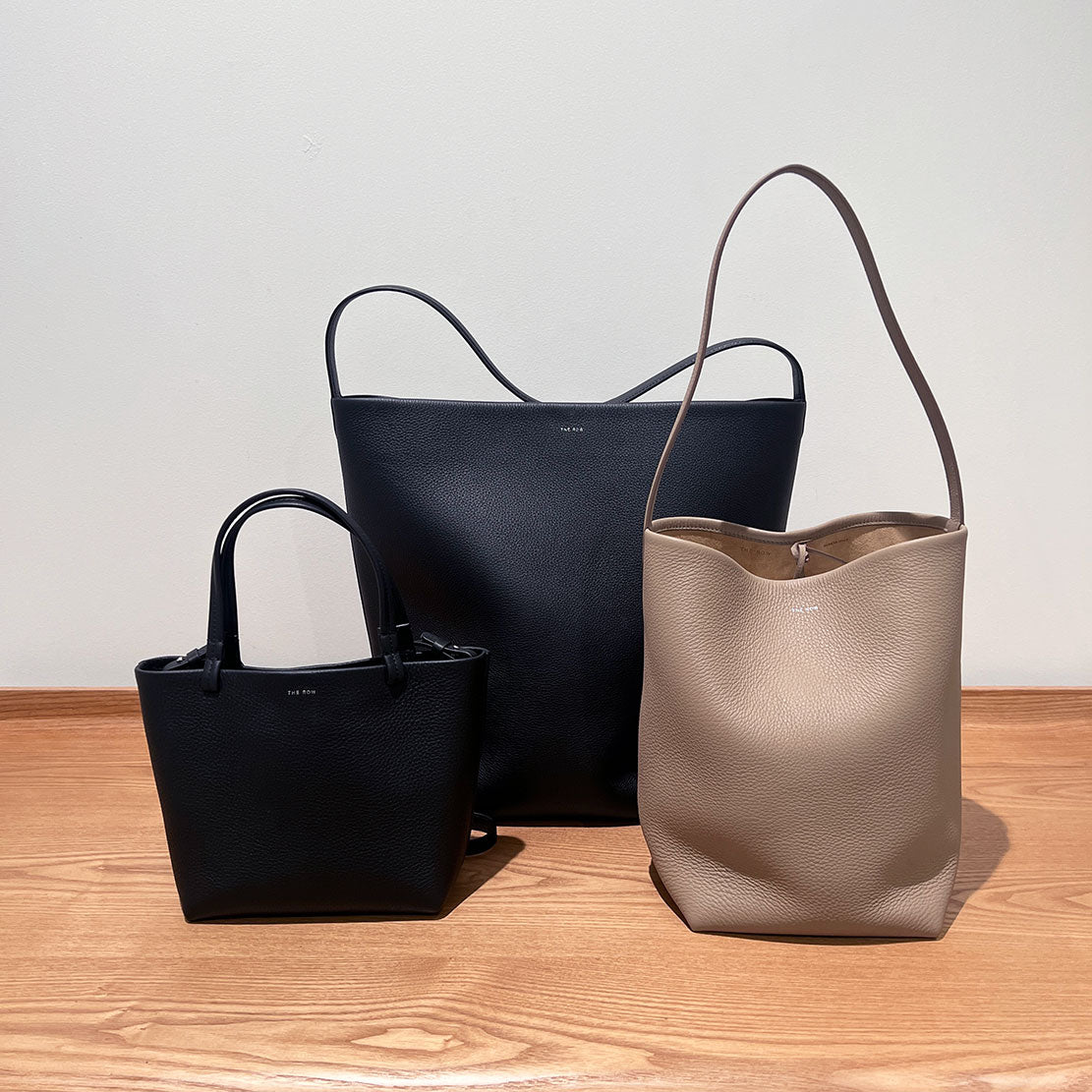 Park Small Tote Grained Leather Handbag in Black - Perfect for Work, Travel & Everyday Use