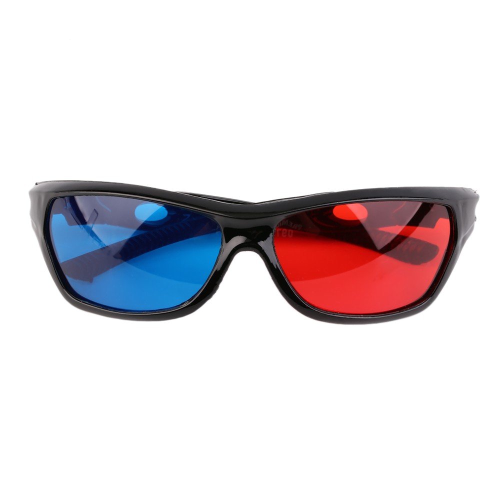 Jambar JD-11-01 Red-Blue 3D Glasses - Anaglyph Sports Style (1-Pack) for TV, Computer, Projector & Magazine Viewing - Perfect for Movies, Gaming & 3D Comics