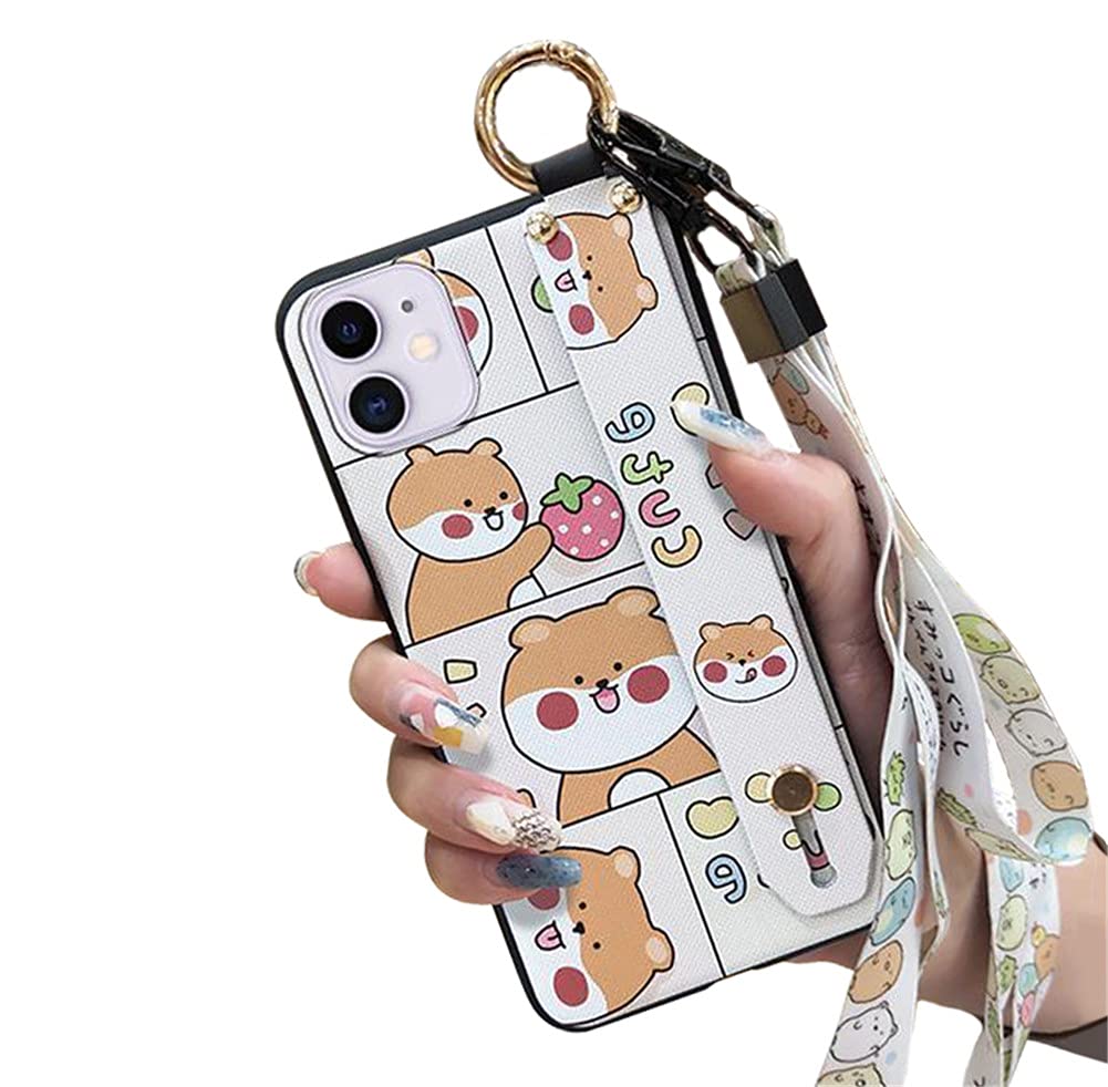 Cute Shiba Inu iPhone 12 Mini Case - Soft Silicone Protective Cover with Stand for Women | Daily Use & Travel