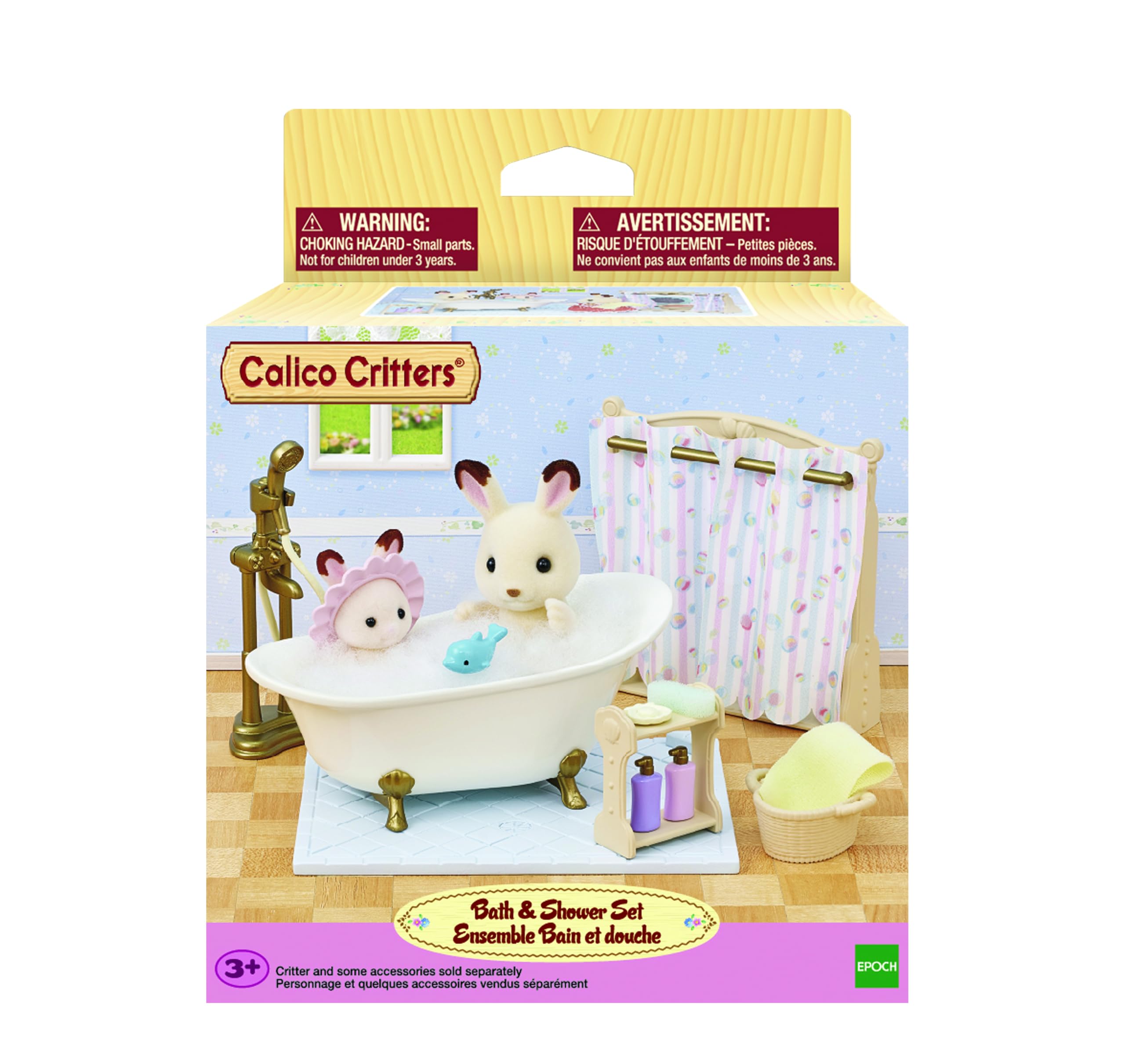 Calico Critters Bath & Shower Set - Colorful Animal-Themed Bath Toys for Kids | Perfect for Bathtime Fun & Imaginative Play