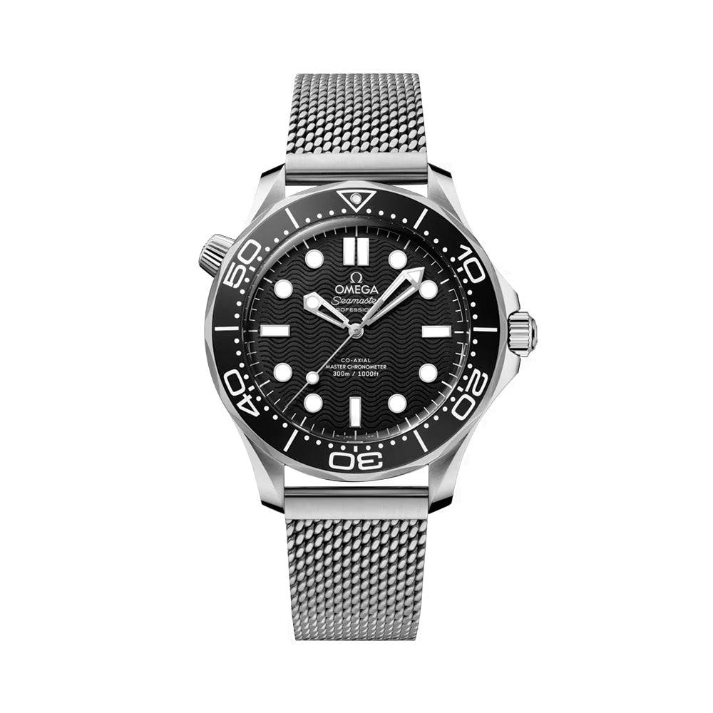 Seamaster Diver 300M Co-Axial Master Chronometer Men's Watch - 42mm Black Dial with Aluminum Bezel & Stainless Steel Bracelet - Perfect for Diving, Swimming & Luxury Fashion Accessories