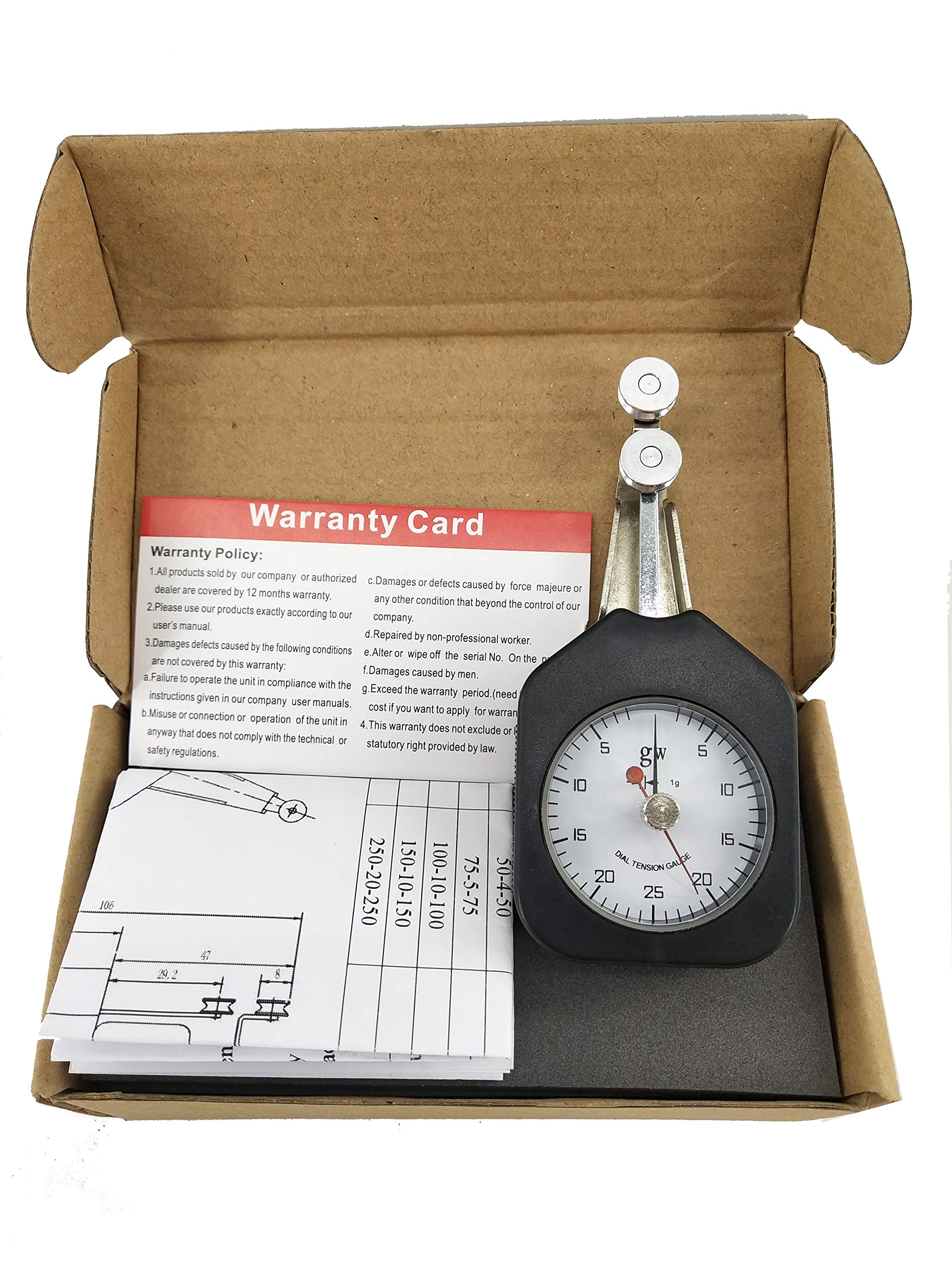 DTF-25 Double Needles Yarn Tension Meter Tester Gauge - 25-2-25gw Measurement Range for Textile Industry | Precise Thread Tension Measurement for Knitting, Weaving & Sewing Machines