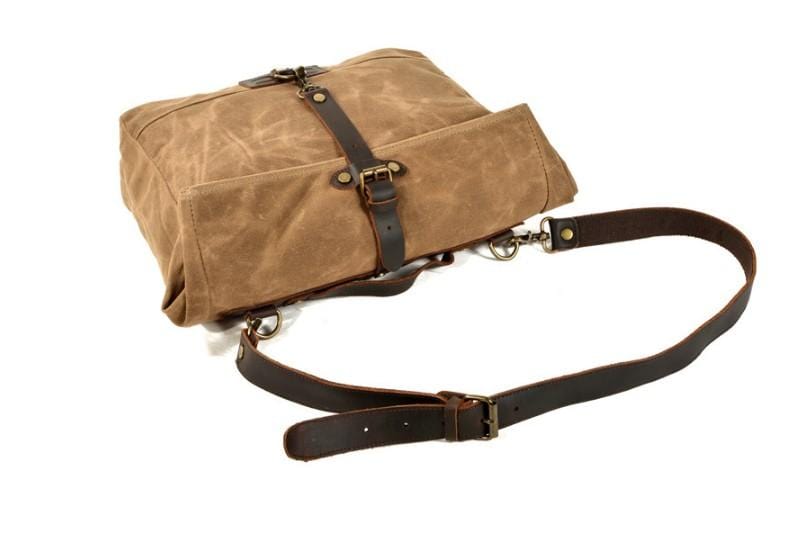 Men's Canvas Messenger Bag for Laptop - Stylish & Durable Crossbody Computer Bag for Work, Travel & College