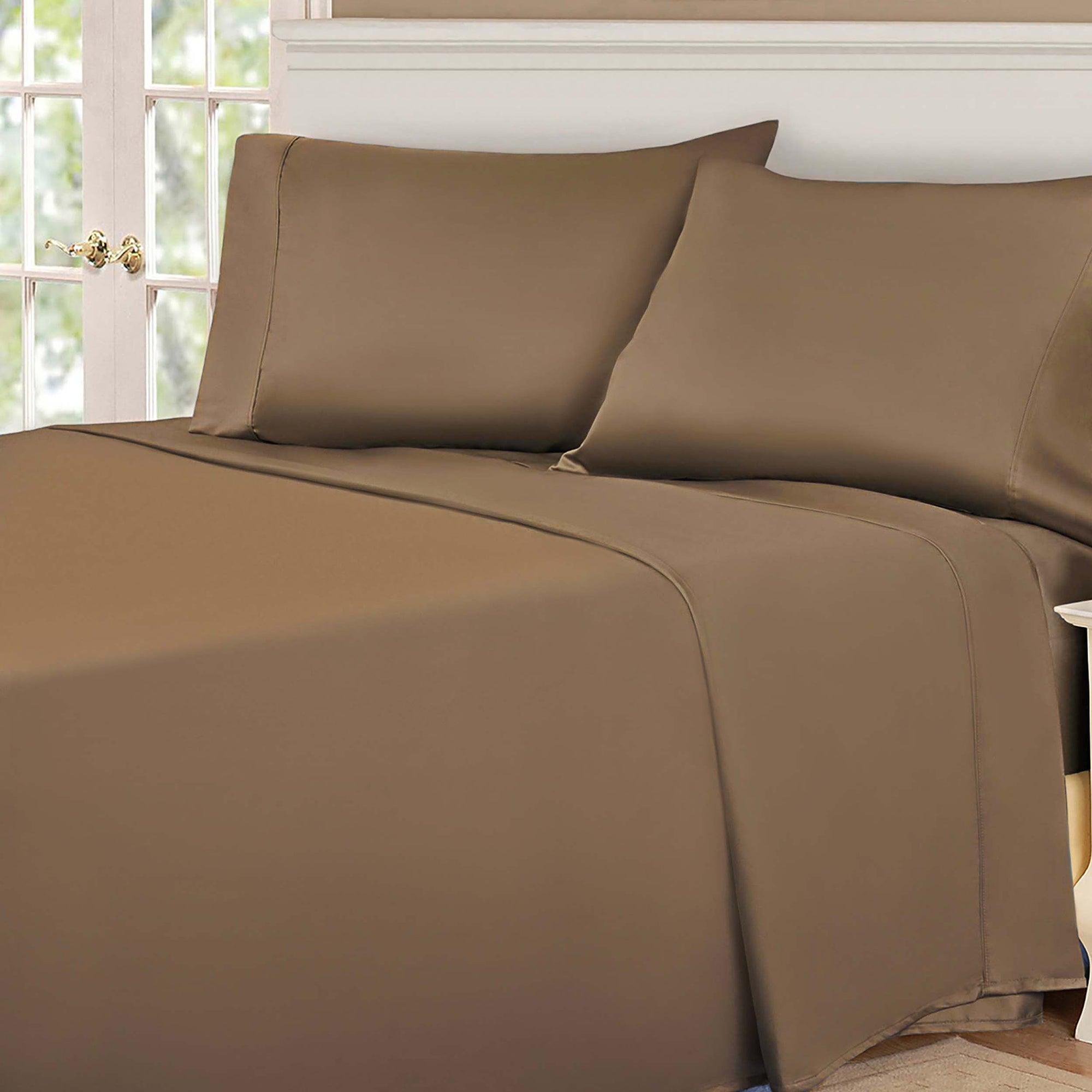 Premium 100% Egyptian Cotton 530 Thread Count Bed Sheet Set - Queen Size, 4-Piece, Breathable & Soft for Ultimate Comfort - Perfect for Luxury Hotels, Master Bedrooms & Gift Giving