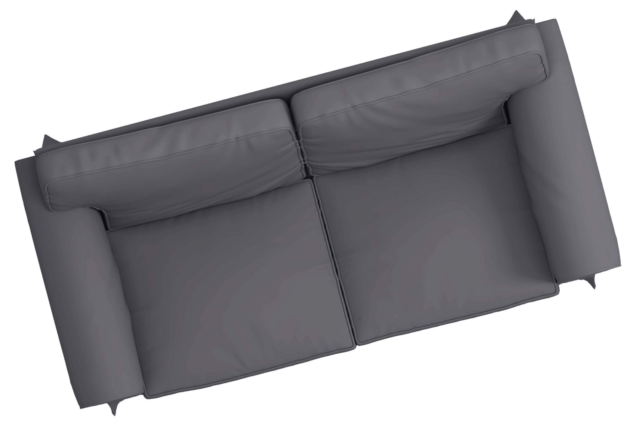 Heavy Cotton Ektorp Sofa Cover Replacement - Compatible with 3-Seat Loveseat & Armchair Slipcovers - Dark Gray Sofa Protector for Living Room, Bedroom & Home Decor