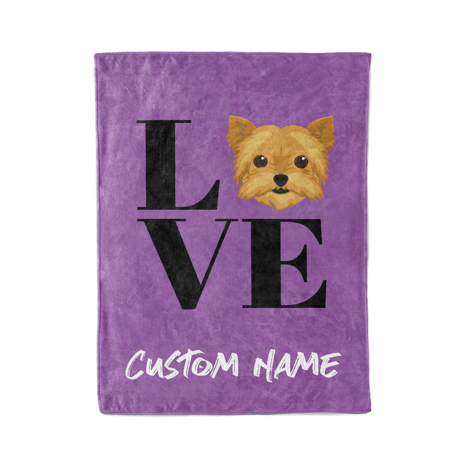 Personalized Yorkie Yorkshire Terrier Fleece Blanket - Custom Name Lightweight Dog Blanket for Small Dogs | Cozy Gift for Dog Lovers, Pet Parents & Family | Perfect for Couch Snuggles, Bedtime & Travel