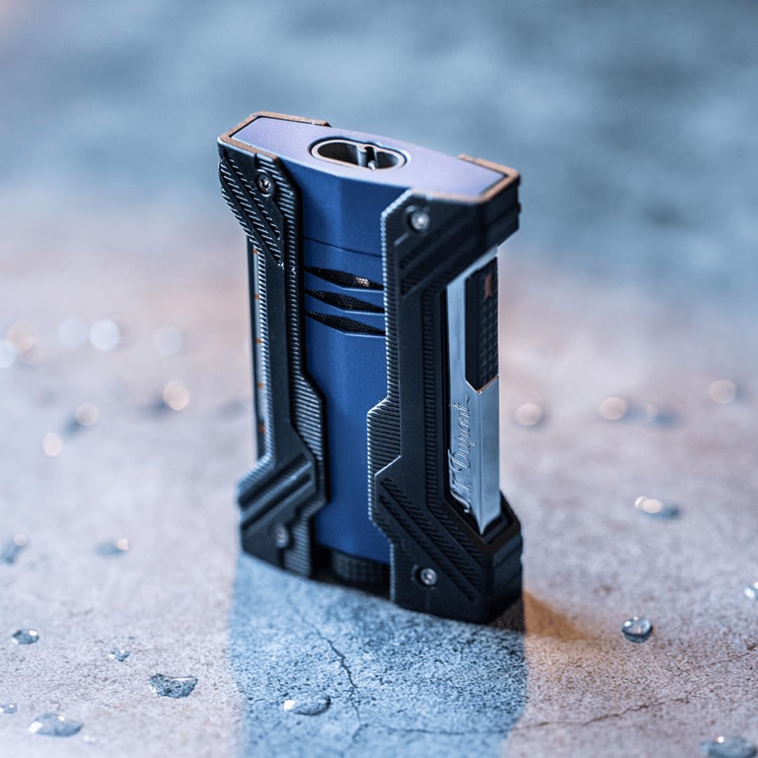 S.T. Dupont Defi XXtreme Black Luxury Lighter - Premium Butane Lighter for Cigars, Cigarettes & Outdoor Use - Perfect Gift for Men & Collectors