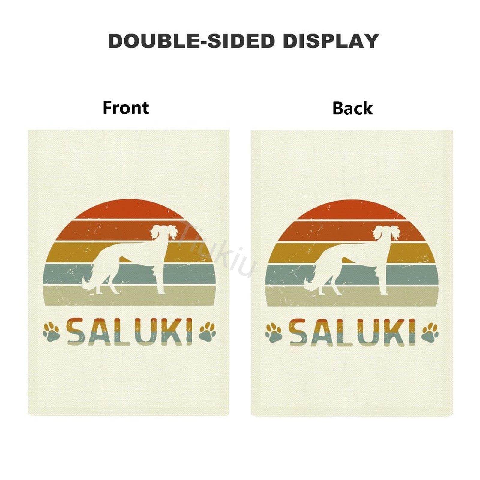 Love My Saluki Double-Sided Garden Flag 12x18 Inches - Vertical Welcome Flag for Yard, Lawn & Home Decor | Spring Outdoor Farmhouse Decoration | Perfect for Front Porch, Garden & Seasonal Displays