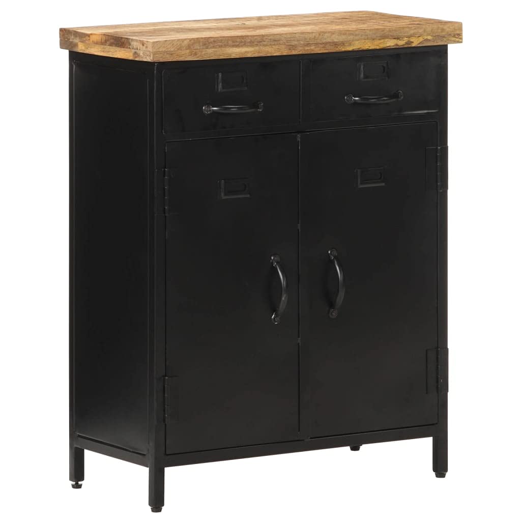 Industrial Style Sideboard Buffet Cabinet - Rustic Mango Wood Storage Cabinet with Ample Space (23.6