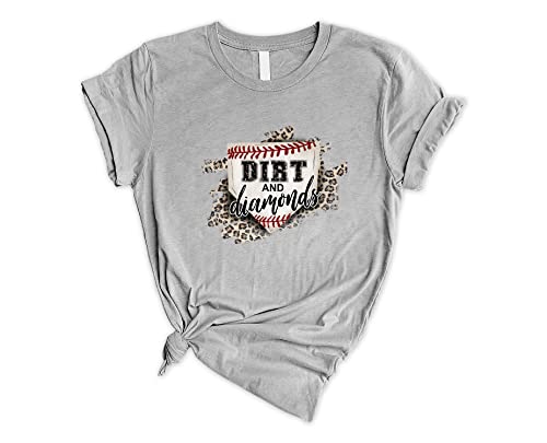Dirt And Diamonds Baseball Mom Shirt - Softball Mom Gift - Comfortable & Stylish Team Spirit Tee for Games, Practice & Supportive Parenting