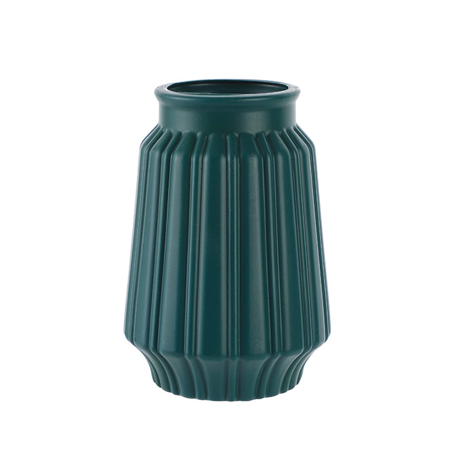 Nordic Style Plastic Vases - Navy Blue Unbreakable Flower Vases for Wet & Dry Flowers, Creative Camellia Design with Imitation Glaze Ceramic Look | Perfect for Home Decor, Wedding Centerpieces & Office Desk Decorations