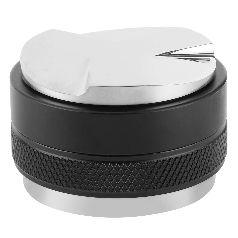 Premium Stainless Steel Coffee Tamper - 53mm Detachable Espresso Powder Compactor for Barista, Home & Office Use - Perfect for Espresso Machines & Coffee Brewing (Black)