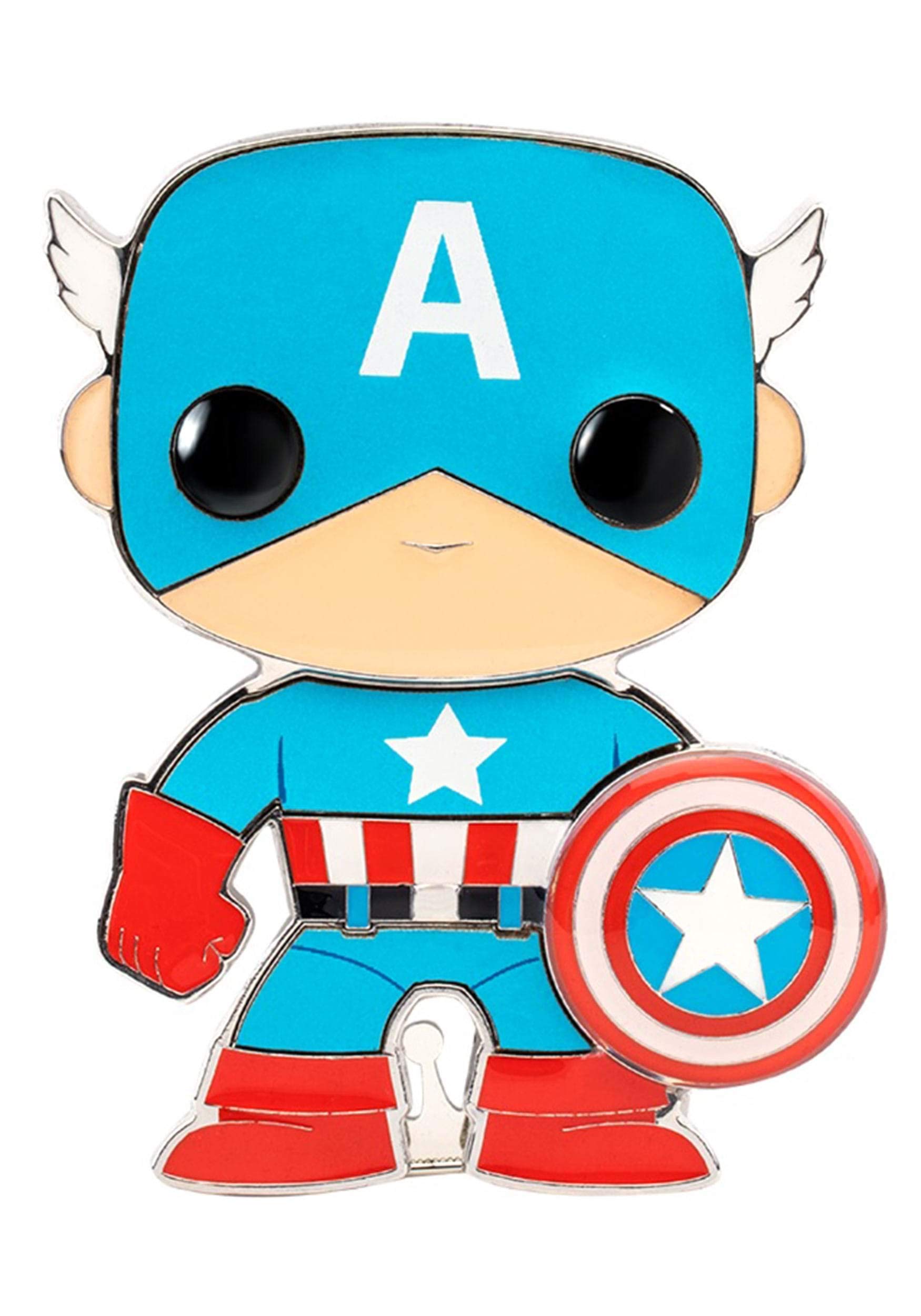 Funko Pop! Marvel Captain America Collectible Pin - Limited Edition Superhero Enamel Pin for Backpacks, Jackets & Caps | Perfect Gift for Marvel Fans & Collectors