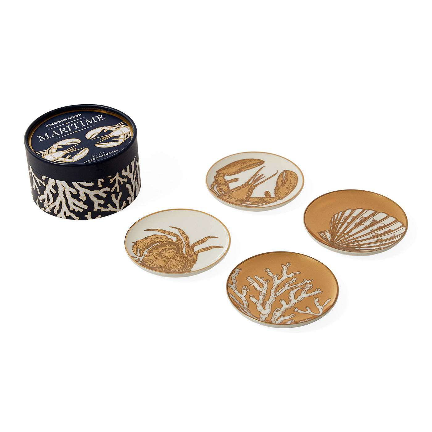 Premium Maritime-Themed Drink Coasters - Set of 6 Nautical Design Absorbent Cork Pads for Coffee Tables, Bars & Home Decor - Perfect for Beach House, Boat or Coastal Living Room Accessories