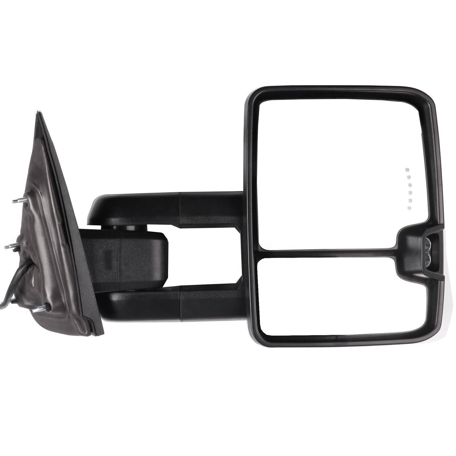ECCPP Power Heated Towing Mirrors for Chevy Silverado & GMC Sierra 2014-2018 - Black Housing with Running Lights, Reverse Light & Turn Signal - Perfect for Towing Trailers, Boats & Campers