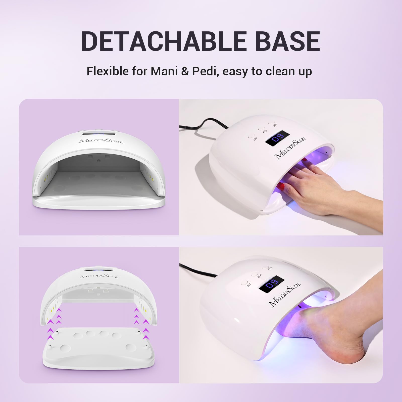 Melodysusie UV LED Nail Lamp 54W Professional Gel Nail Dryer with Smart Sensor, 3 Timer Settings & LCD Display - Fast Curing for Gel Polish, Manicures & Nail Art at Home Salon