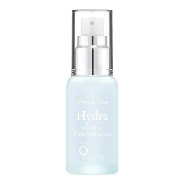 9wishes Hydra Ampoule Base 30ml - Korean Hydrating Serum for Dry Skin, Deep Moisturizing Facial Treatment, Perfect for Daily Skincare Routine & Night Care