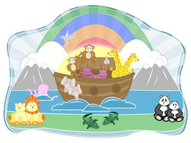 Noah's Ark Baby Mural Wall Sticker - Waterproof Nursery Decor for Boys & Girls | Perfect for Baby Rooms, Daycares, and Kids' Bedrooms