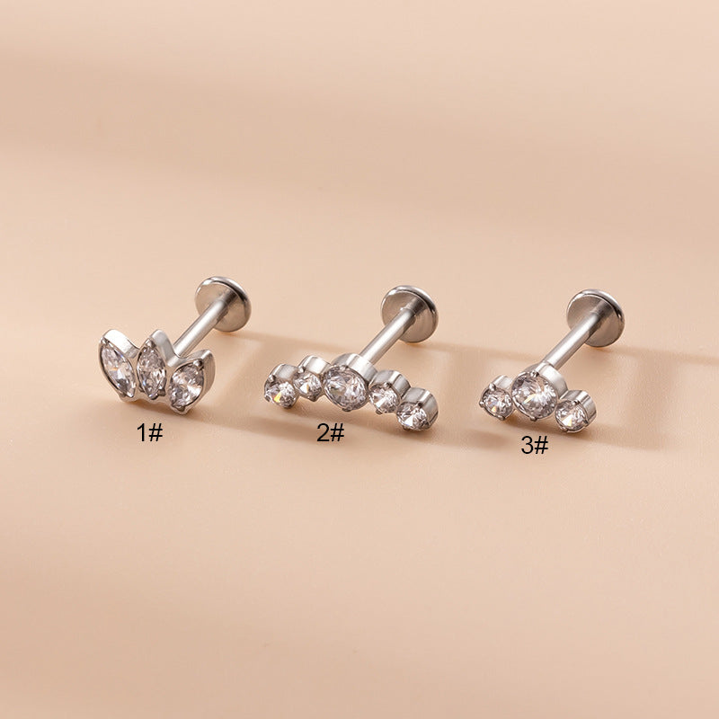 16G Flat Back Labret Stud Earrings for Cartilage Piercing - Hypoallergenic Surgical Steel Jewelry - Perfect for Helix, Tragus, and Conch Piercings