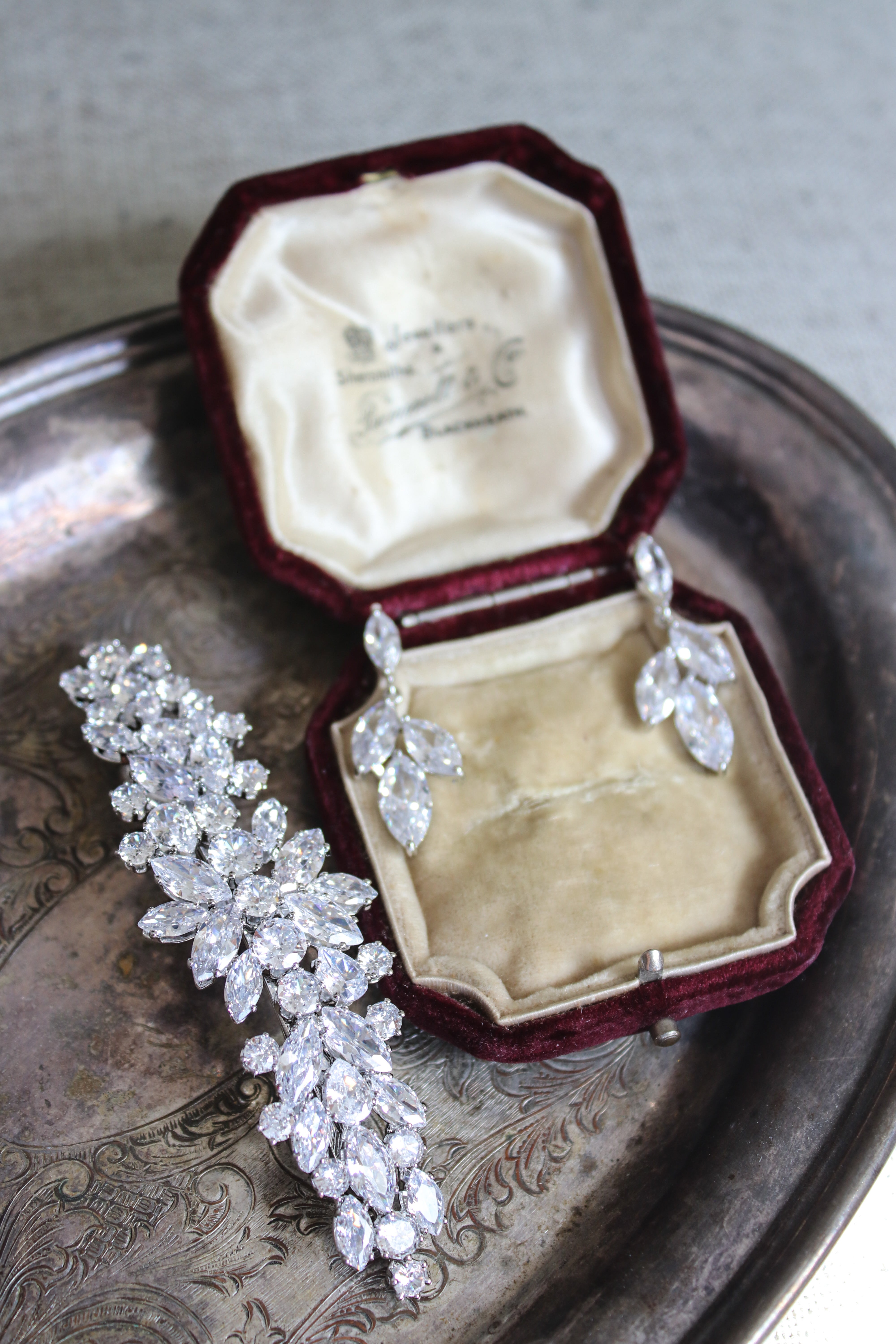 CHARLENE Simulated Diamond Hair Clip Barrette - Elegant Crystal Rhinestone Hair Accessory for Women, Perfect for Weddings, Parties & Special Occasions