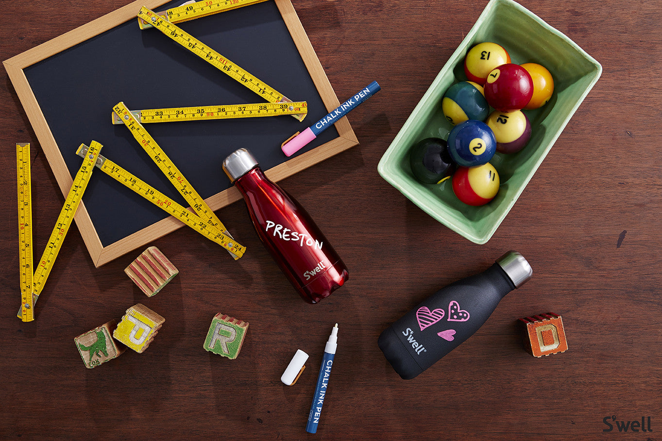S'well Chalk Ink Pen - Premium Chalk Markers for Whiteboards, Glass, Chalkboards & More - Ideal for Restaurants, Offices, Classrooms & DIY Projects