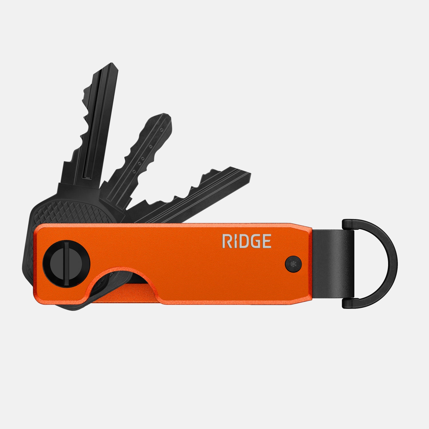 The Ridge KeyCase - Premium Aluminum Key Holder with RFID Blocking | Basecamp Orange | Perfect for Outdoor Adventures, Travel & Everyday Carry