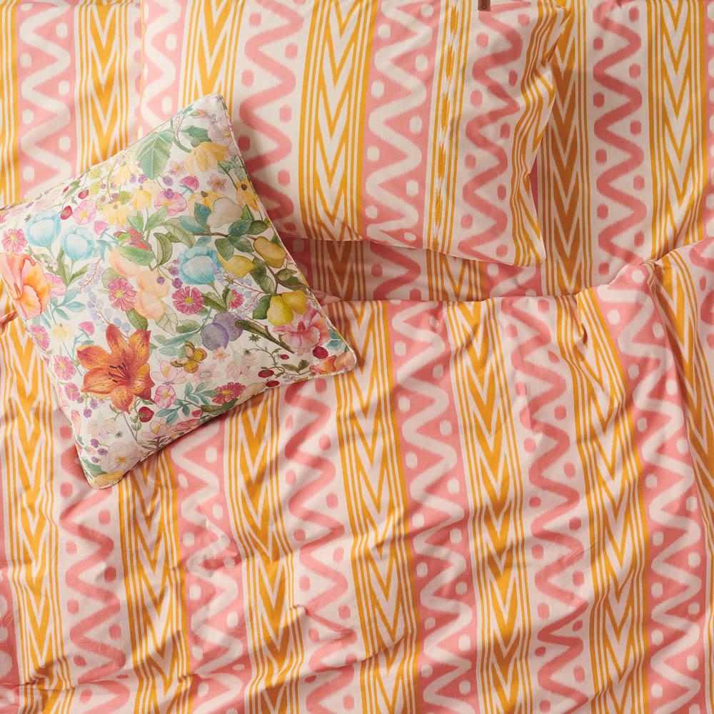 Ikat & Dreams Candy Cotton Single Pillowcase - Soft & Breathable Bedding for Comfortable Sleep - Perfect for Home, Dorm, or Travel Use