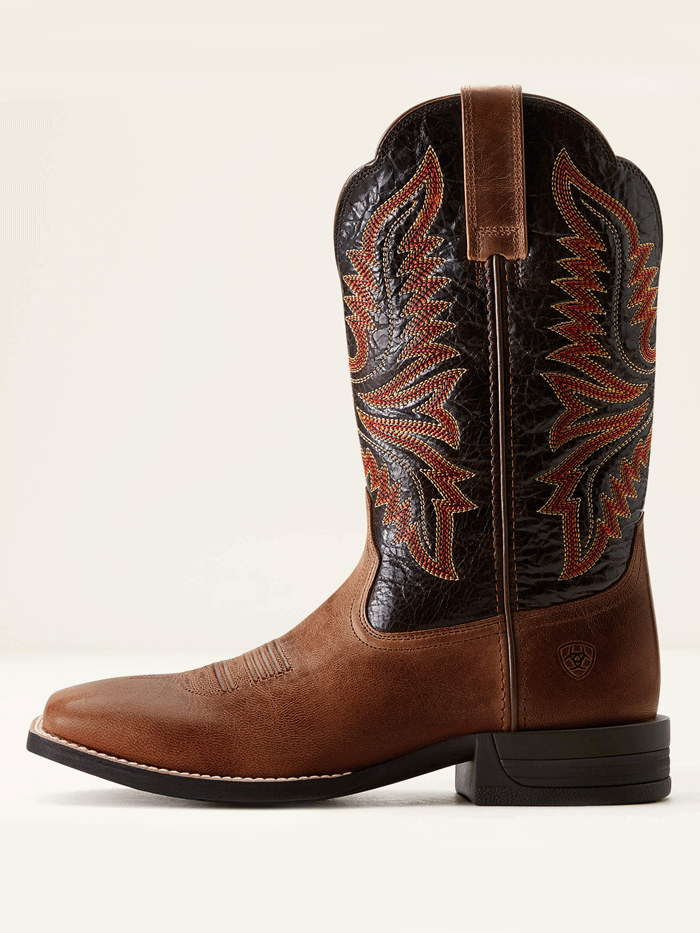 Ariat Men's Brush Creek Cowboy Boots - Western Style Leather Work Boots for Riding & Outdoor Activities (Mesa Tan) | Perfect for Ranch Work, Horseback Riding & Country Fashion
