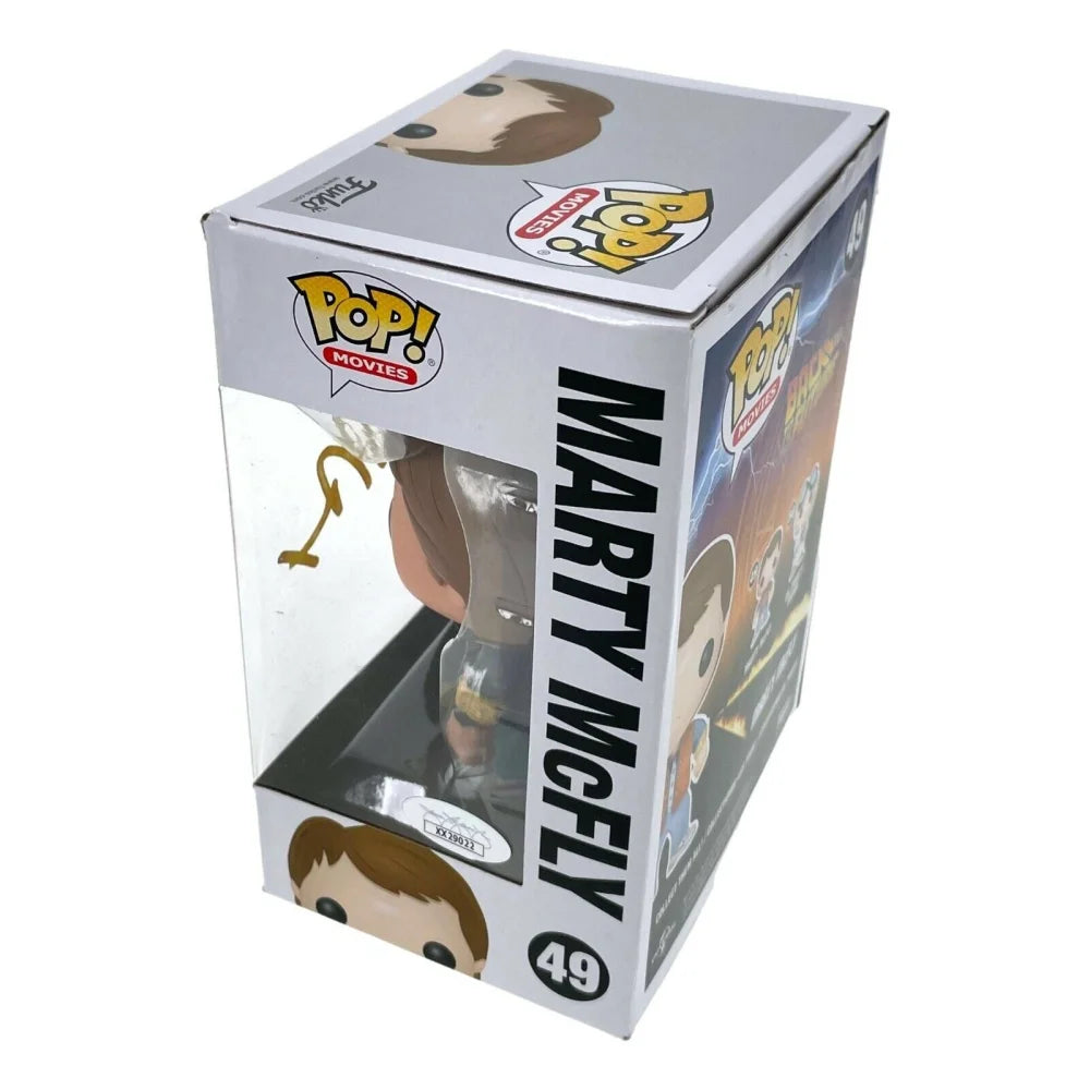 Michael J. Fox Autographed Back to the Future Funko Pop #49 Marty McFly - PSA/DNA Certified Collectible - Perfect for Movie Memorabilia Fans & Pop Culture Collectors