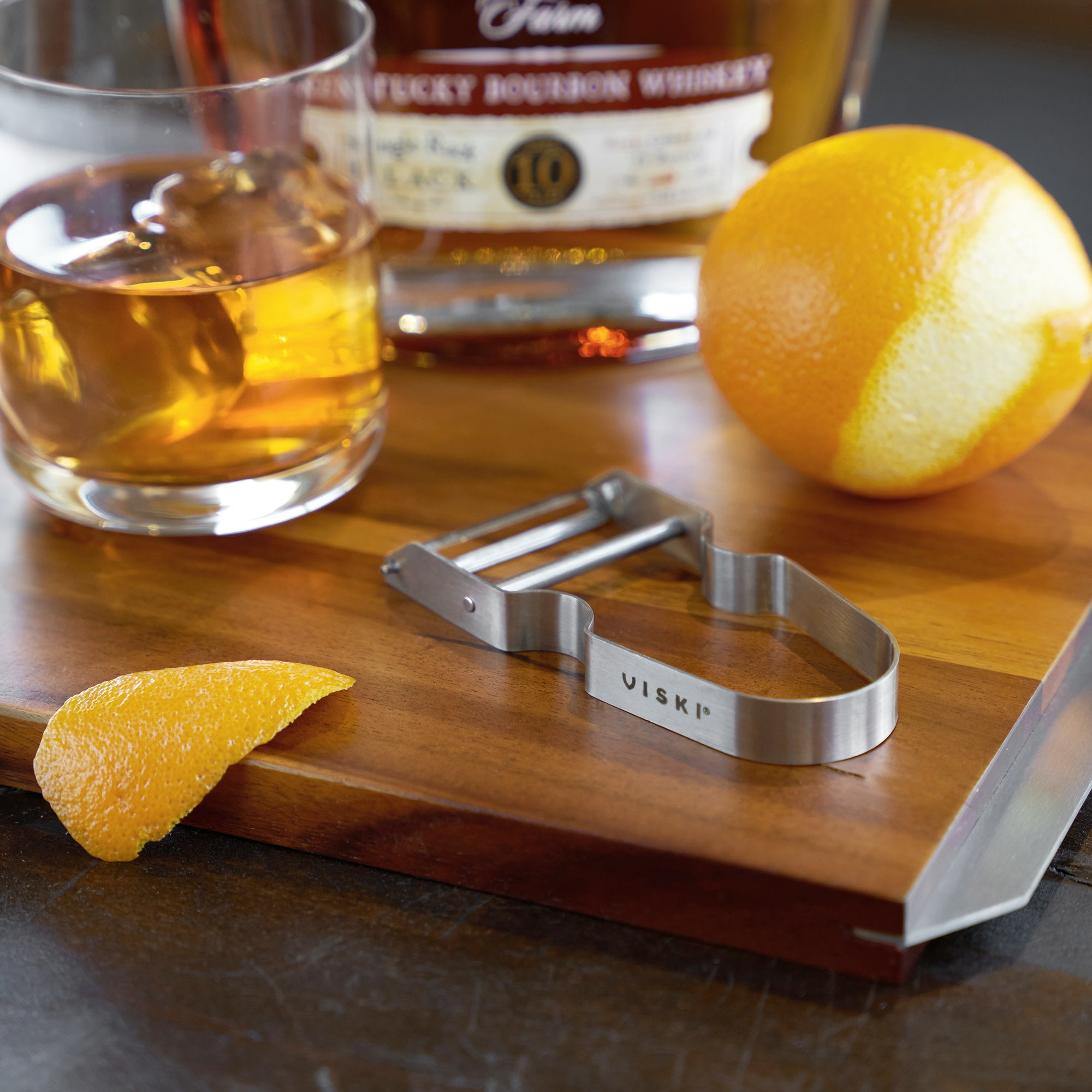 Premium Stainless Steel Citrus Peeler - Sharp & Durable Kitchen Tool for Oranges, Lemons & Grapefruits - Perfect for Juicing, Baking & Cocktail Making