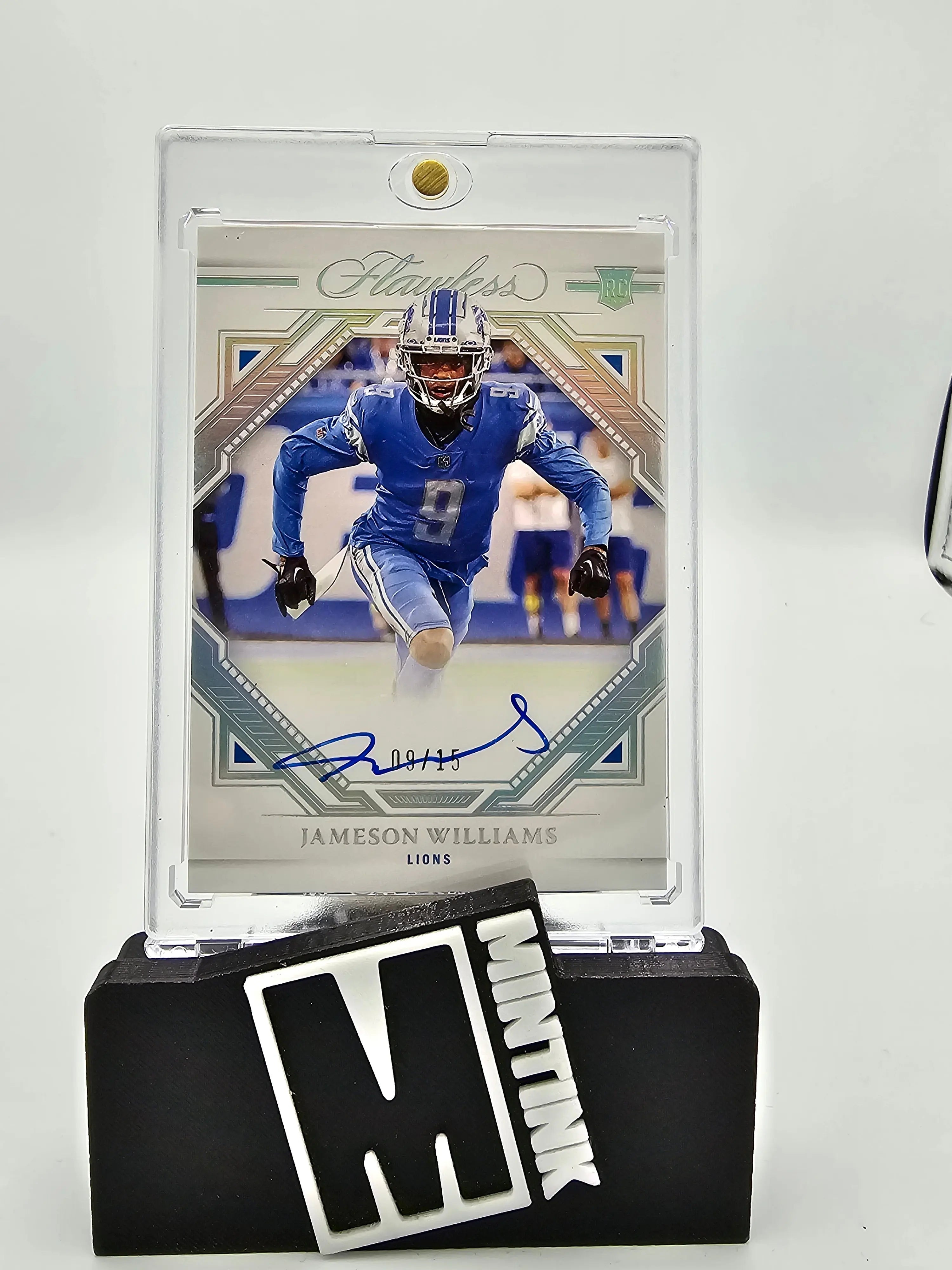 2022 Panini Flawless Jameson Williams Rookie Card Silver Foil Autograph 09/15 - Rare Collectible for Sports Memorabilia & Trading Card Enthusiasts